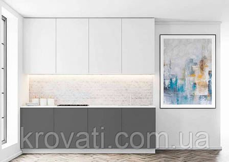 Кухня готова "Еко" 2 м пряма Білий/Графіт темний, фото 1
