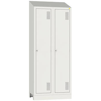 Шафа для одягу металева на подіумі ШОМ-400/2 з дахом