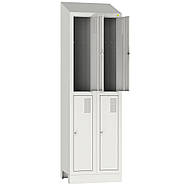 Шафа для одягу металева на подіумі ШОМ-300/2/4 з дахом, фото 2