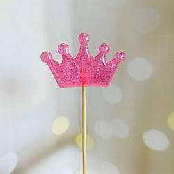 Льодяник з ізомальту "Корона" Рожевий
