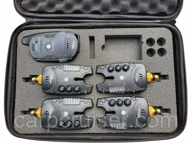 Carp Cruiser® FA211-4V2 Набір коропових сигналізаторів клювання (4+1) пейджер із 2-х стзв'язком і сист антивір