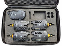 Carp Cruiser® FA211-4V2 Набір коропових сигналізаторів клювання (4+1) пейджер із 2-х стзв'язком і сист антивір