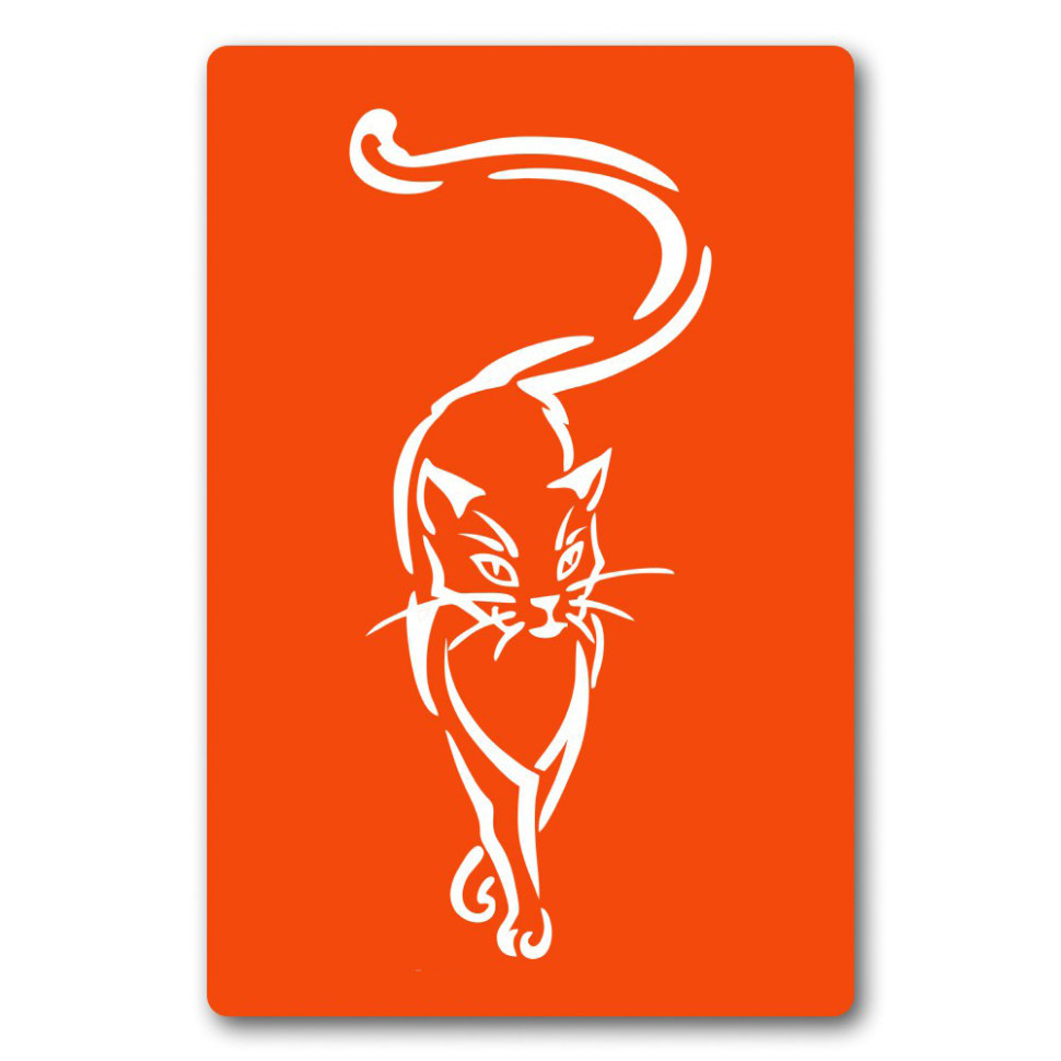 Трафарет для біо-тату Котик kx001-24*34см, розмір 24х34 см, фото 1