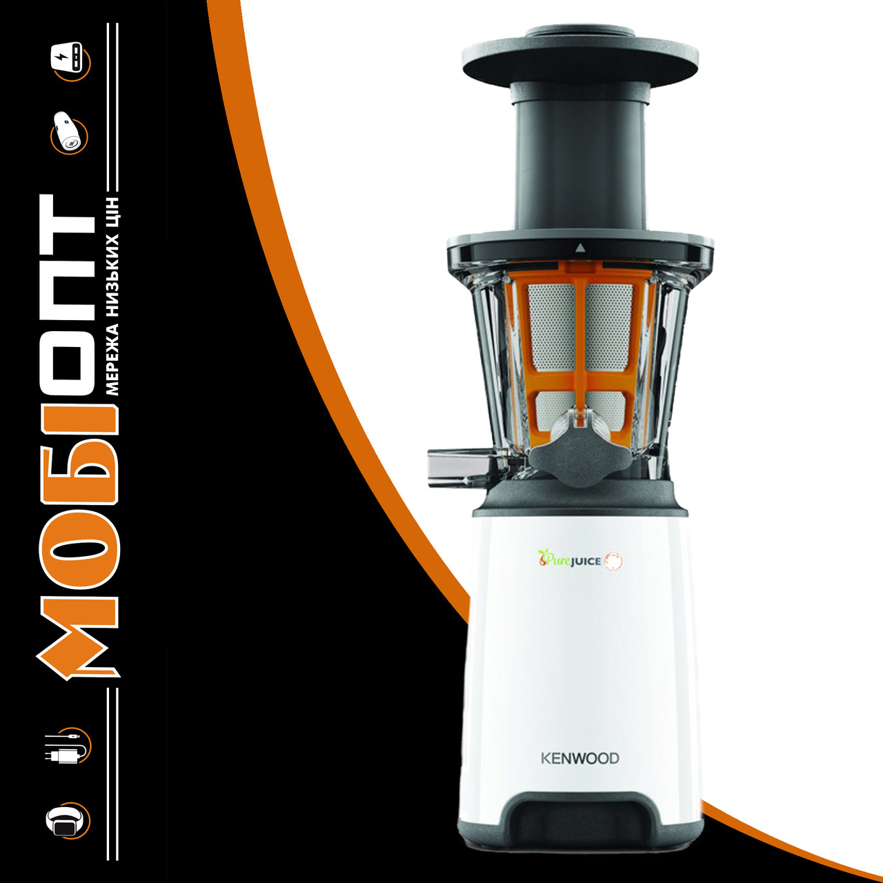 Соковитискач шнековий Kenwood PureJuice JMP400WH White UA