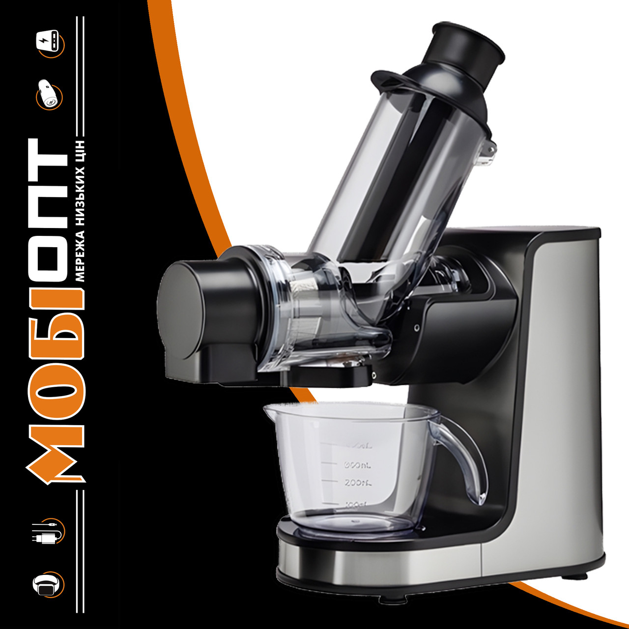 Соковитискач шнековий Gorenje JC200BE (GS-111L) Stainless steel UA