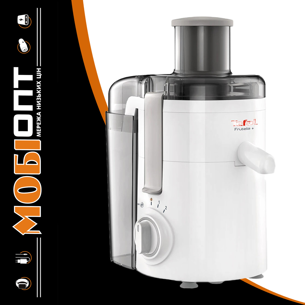 Соковитискач центробіжний Tefal ZE370138 White UA