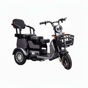 Акумуляторний триколісний електроскутер Forte FAMILY-WN600 600 Вт 60В/20Ач чорний для дорослих