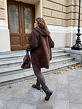 Стильна тепла сорочка з капюшоном на ґудзиках з баранчику на флісі ( верхній одяг ) Розміри: 50-52, 54-56, 58-60, фото 5