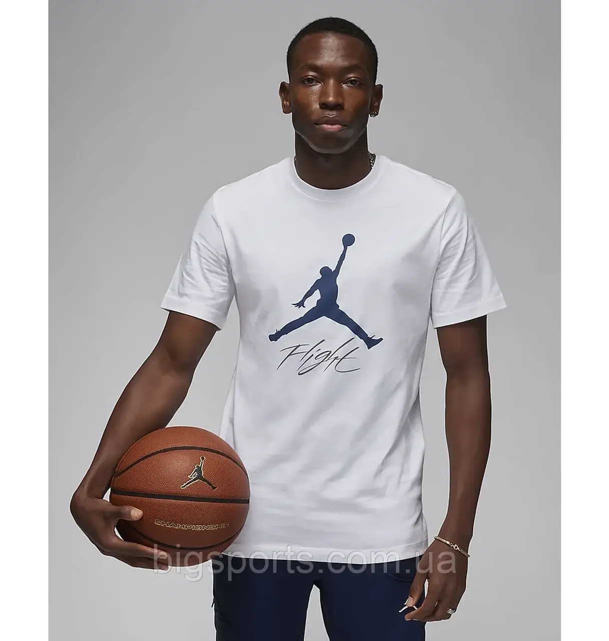Футболка чоловіча Air Jordan Jumpman Flight White (арт. AO0664-102), фото 1