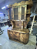 Буфет дерев'яний комплектований барною стійкою, масивний, фото 2