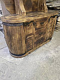 Буфет дерев'яний комплектований барною стійкою, масивний, фото 4