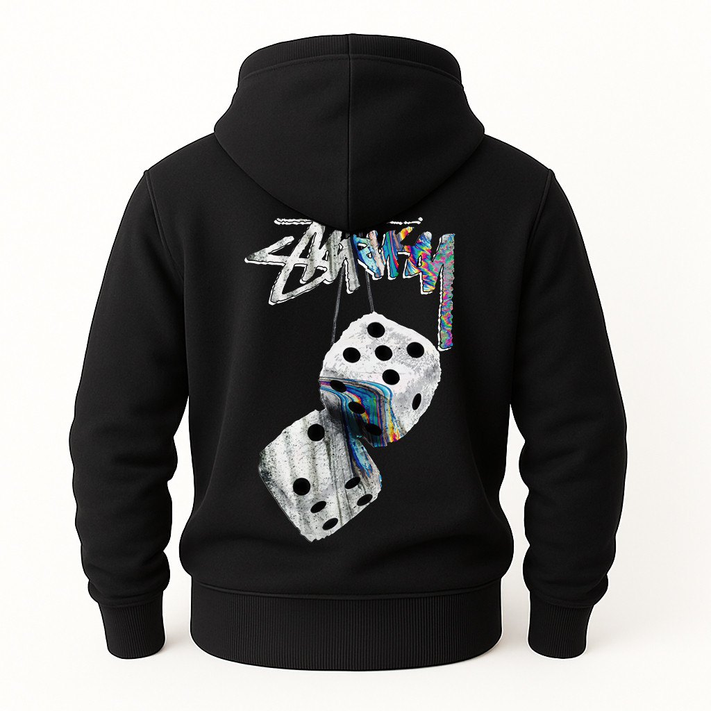 Худі Stussy чорна тепла м’яка якісна на флісі з начосом, фото 1