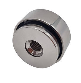 ODF-06-49-02-L22-32 Тримач для скла (дистанція) з регулюванням, для коннектора d40 мм, різьба М10, полірований