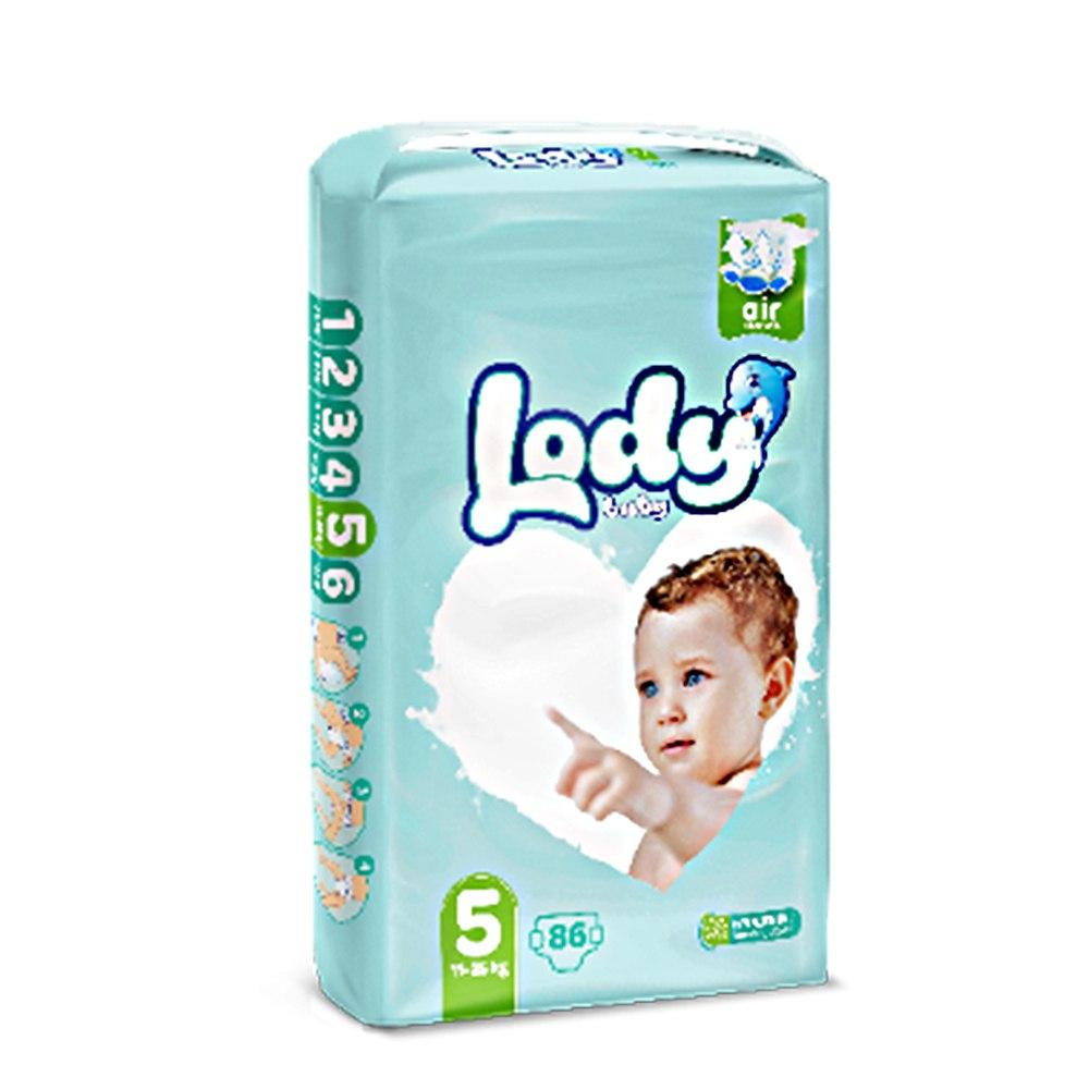 Підгузки дитячі дихаючі LODY AIR MEGA JUNIOR р.5 (11-25 кг) 86 шт/уп., фото 1