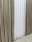 Оксамитові(велюрові) однотонні штори турецької якості. Колір: сіро-бежевий, фото 6