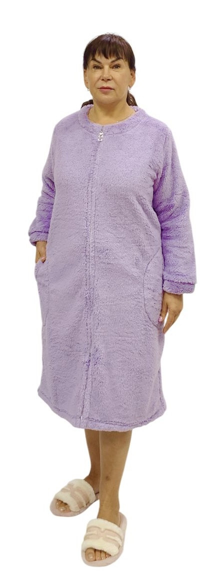 Жіночий халат махровий на блискавці, фото 1