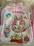 Рюкзак дитячий шкільний портфель Labubu 10647-5 лабубу рожевий, фото 2