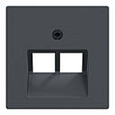 Центральна плата комп'ютерної розетки подвійна SYSTEM M колір антрацит 298014, фото 2