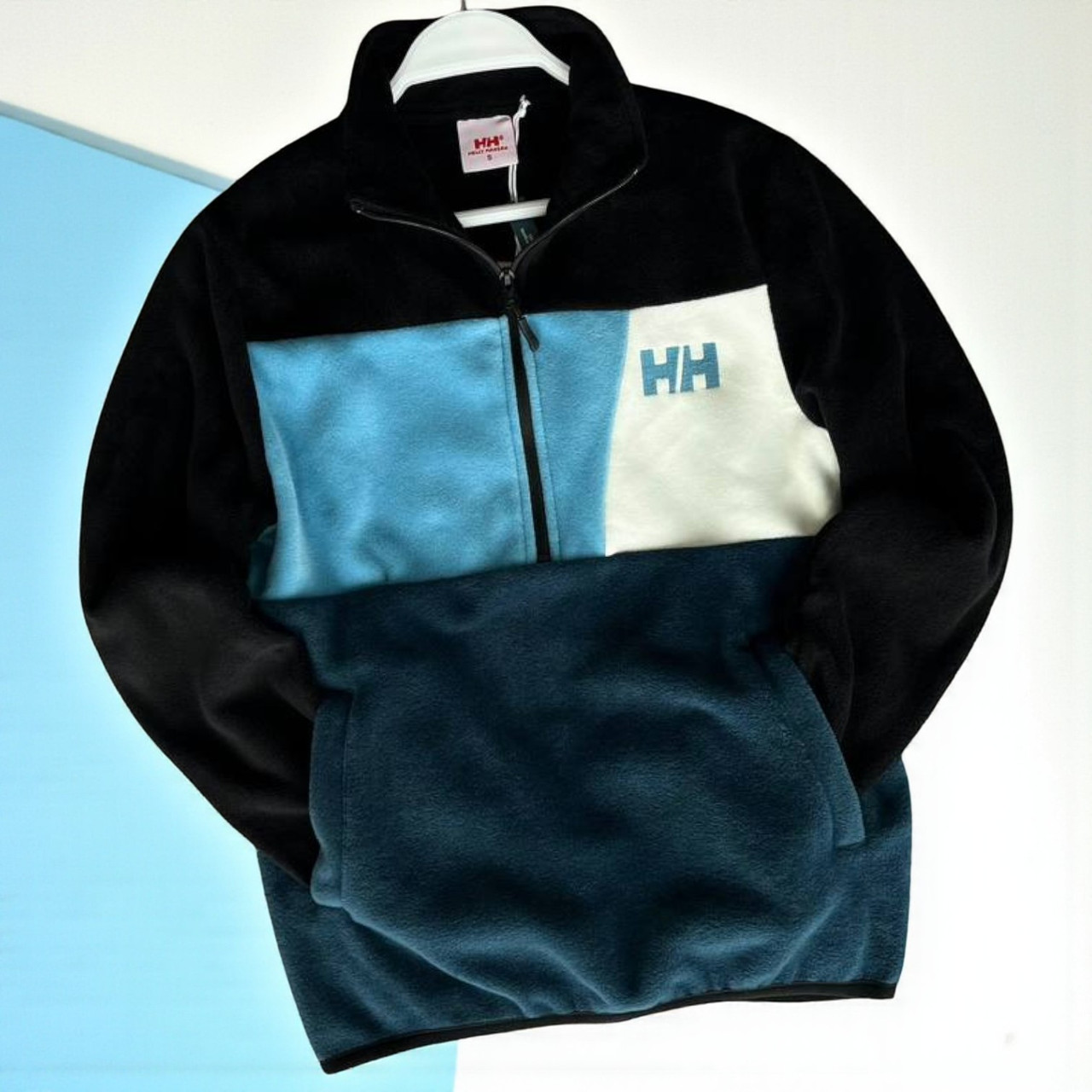 Кофта Helly Hansen чоловіча тепла флісова на блискавці комірець-стійка Брендова зимова фліска хеллі хансен, фото 1