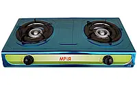 Плита настільна газова Мрія 2 конфорки нержавіюча сталь