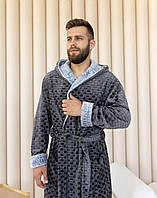 Чоловічий халат із капюшоном Welsoft Великі розміри