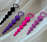 Набір секс іграшок, фалоімітатор + пробка з хвостиком + анальний ланцюжок + Лубрикант, бокс для насолоди, інтимні іграшки, фото 9