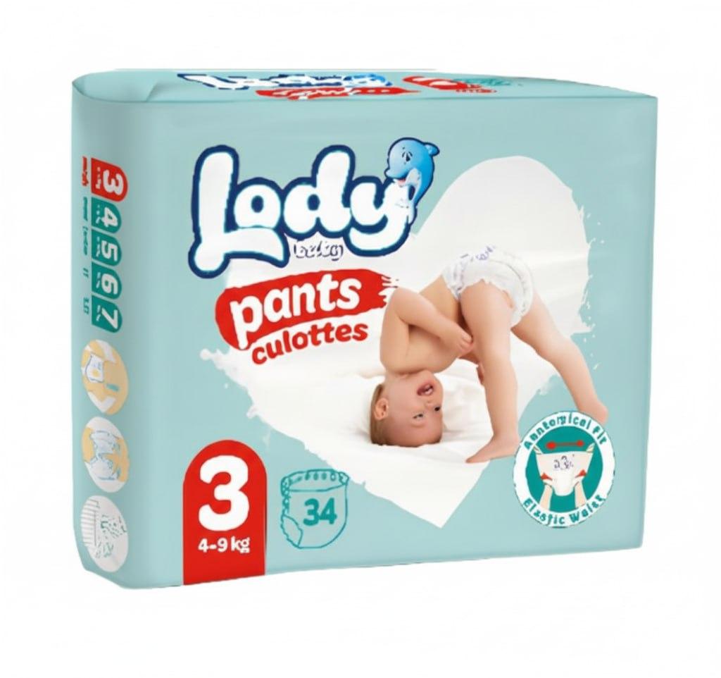 Підгузки-трусики дихаючі дитячі LODY AIR MIDI р.3 (4-9 кг) 34 шт/уп., фото 1