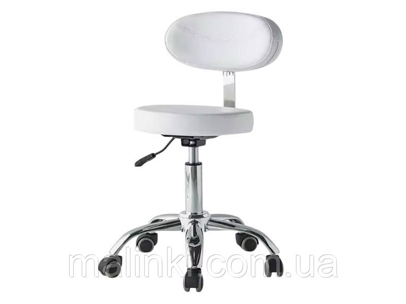 Стілець для майстра модель 002, Білий, фото 1