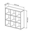 Полиця для книг з відкритим доступом на 9 осередків Ламінованого ДСП Стильні книжкові стелажі у вітальню, фото 8