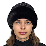 Жіноча зимова шапка з натуральним хутром норки "Кашемір", фото 2