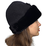 Жіноча зимова шапка з натуральним хутром норки "Кашемір", фото 6