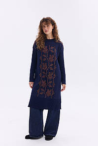 В'язана сукня «Вербена» (синій, жовтий)