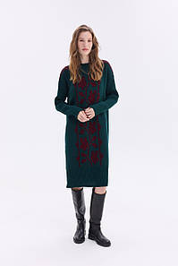 В'язана сукня «Вербена» (смаргд, бордо)