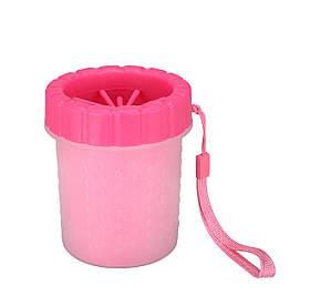 Лапомийка для собак, універсальна мийка для лап тварин після прогулянки SOFT GENTLE 9x11 см рожева