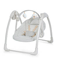 Дитячі гойдалки-шезлонг Mastela 6511, таймер , 5 швидкостей, дуга з підвіск., рем.бесп., 2 полож.люльки, музика, білий