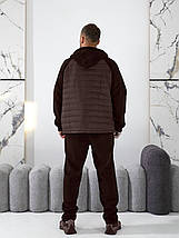 Чоловічий спортивний костюм на флісі шоколадний великого розміру Розміри: 48.50. 52. 54. 56. 58., фото 4