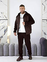 Чоловічий спортивний костюм на флісі шоколадний великого розміру Розміри: 48.50. 52. 54. 56. 58., фото 5