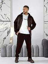 Чоловічий спортивний костюм на флісі шоколадний великого розміру Розміри: 48.50. 52. 54. 56. 58., фото 2