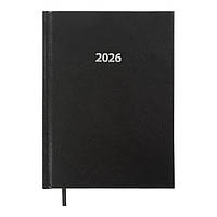 Щоденник датований 2026 Buromax Strong А5 лінія 336 сторінок, штучна шкіра, чорний