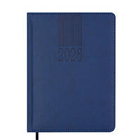 Щоденник датований 2026 Buromax Code А5 лінія 336 сторінок, штучна шкіра, синій