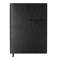 Щоденник датований 2026 Buromax Ideal А5 лінія 336 сторінок, штучна шкіра, чорний