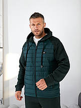 Чоловічий спортивний костюм на флісі зелений великого розміру Розміри: 48.50. 52. 54. 56. 58., фото 4