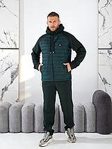 Чоловічий спортивний костюм на флісі зелений великого розміру Розміри: 48.50. 52. 54. 56. 58., фото 3