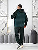 Чоловічий спортивний костюм на флісі зелений великого розміру Розміри: 48.50. 52. 54. 56. 58., фото 7