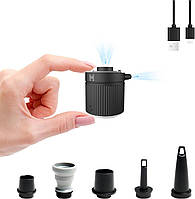 Портативний багатофункціональний електричний повітряний насос для надування і здування з перезаряджуваною батареєю і кабелем USB C