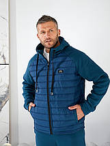 Чоловічий спортивний костюм на флісі морська хвиля великого розміру Розміри: 48.50. 52. 54. 56. 58., фото 2