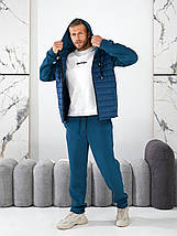 Чоловічий спортивний костюм на флісі морська хвиля великого розміру Розміри: 48.50. 52. 54. 56. 58., фото 5
