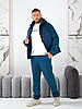 Чоловічий спортивний костюм на флісі морська хвиля великого розміру Розміри: 48.50. 52. 54. 56. 58., фото 7