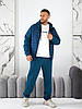 Чоловічий спортивний костюм на флісі морська хвиля великого розміру Розміри: 48.50. 52. 54. 56. 58., фото 10