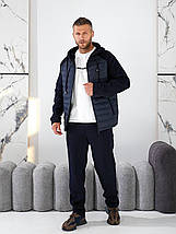 Чоловічий спортивний костюм на флісі синій великого розміру Розміри: 48.50. 52. 54. 56. 58., фото 3